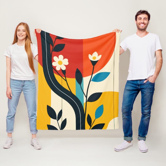 abstract pattern fleece blanket (In Situ)