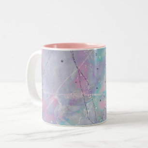 abstract pattern galaxy Two-Tone Coffee Mug