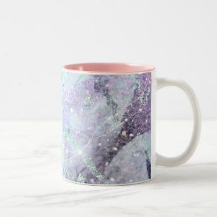 abstract pattern galaxy Two-Tone Coffee Mug