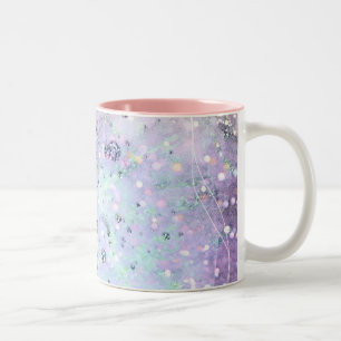 abstract pattern galaxy Two-Tone Coffee Mug