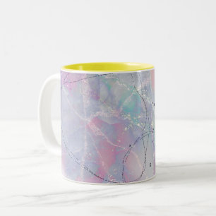 abstract pattern galaxy Two-Tone Coffee Mug
