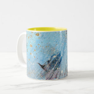 abstract pattern galaxy Two-Tone Coffee Mug