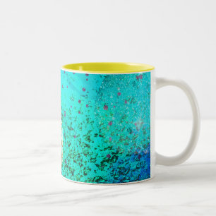 abstract pattern galaxy Two-Tone Coffee Mug