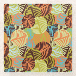 Abstract pattern glass coaster