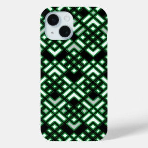 Abstract pattern - green iPhone 15 case