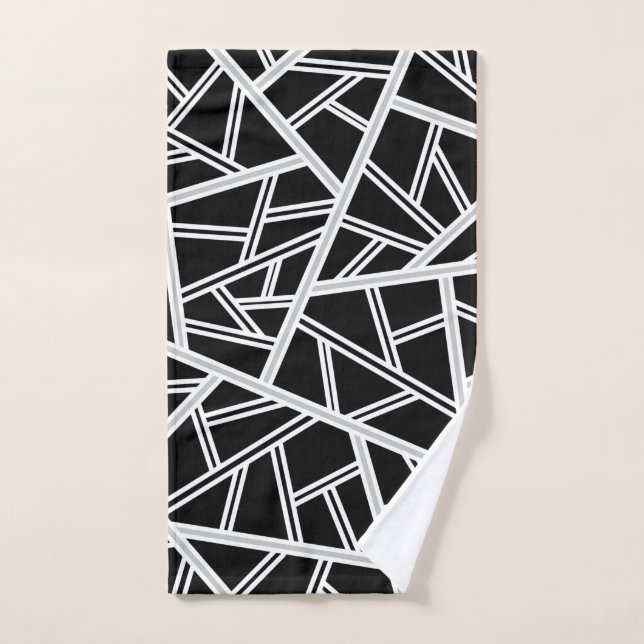 Abstract pattern - grey hand towel (Hand Towel)