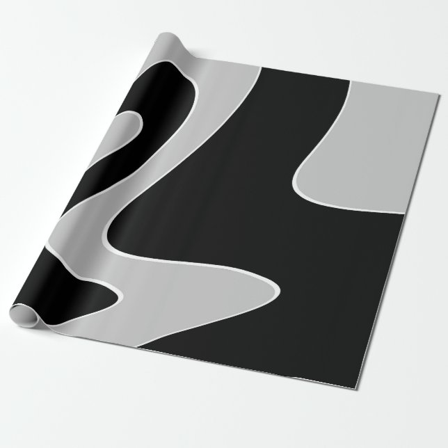 Abstract pattern - grey wrapping paper (Unrolled)