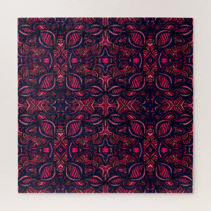 Abstract pattern, hand-drawn, seamless design. jigsaw puzzle