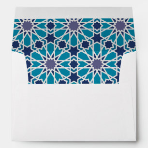 Abstract Pattern In Blue And Grey Envelope