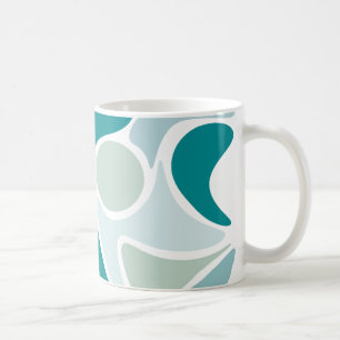Abstract pattern in blue shades coffee mug