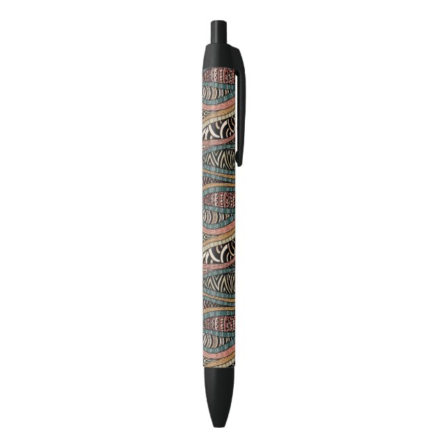 Abstract pattern in ethnic style black ink pen (Bottom (Vertical))