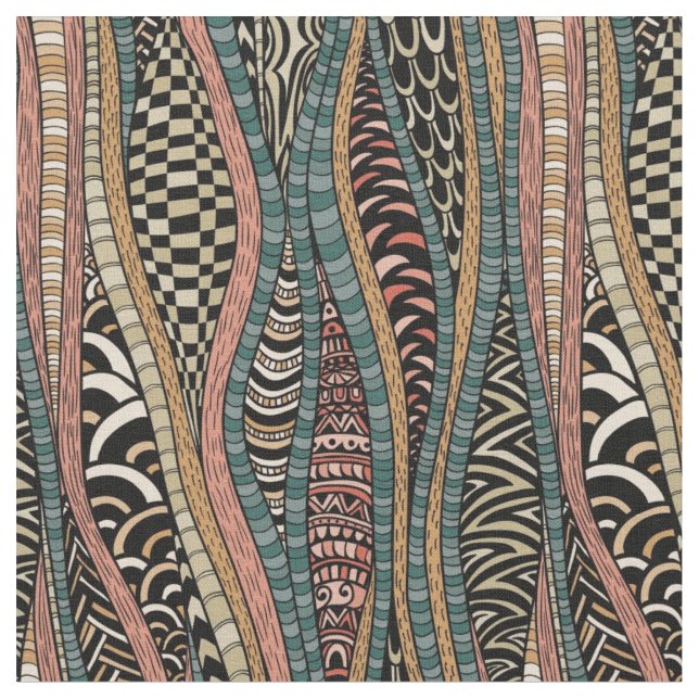 Abstract pattern in ethnic style fabric (Close Up)