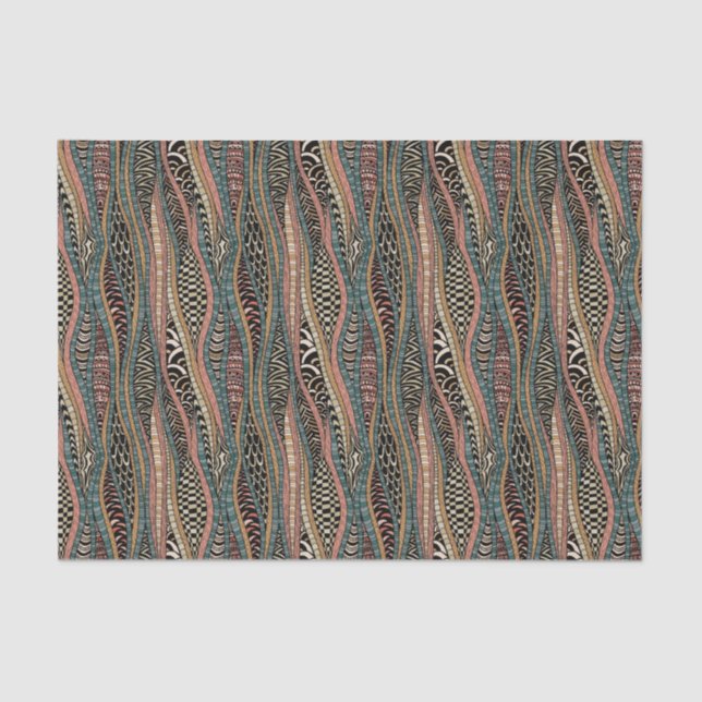 Abstract pattern in ethnic style tissue paper (Front)