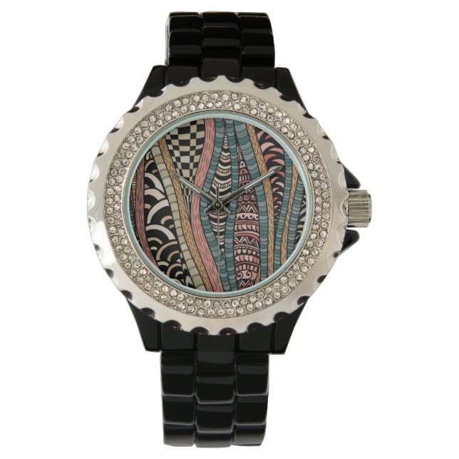 Abstract pattern in ethnic style watch (Front)