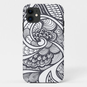 Abstract Pattern In Zen-Doodle Style iPhone 11 Case