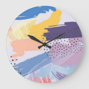 Abstract pattern large clock