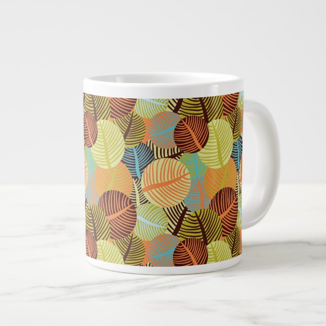 Abstract pattern large coffee mug (Front Right)