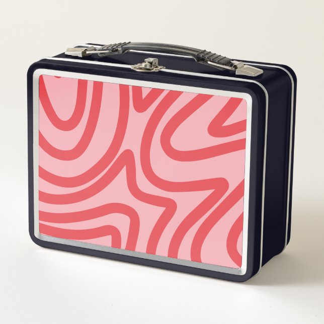 abstract pattern metal lunch box (Front)