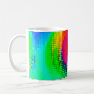 abstract pattern, multicolored geometric wallpaper coffee mug