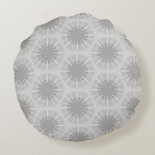 Abstract Pattern of a Michigan Petoskey Stone Round Cushion