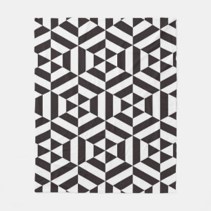 Abstract pattern of geometric hexagon seamless pat fleece blanket