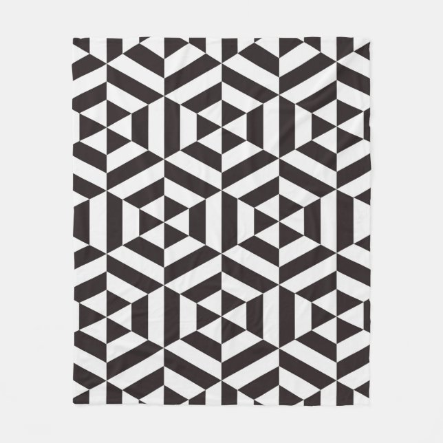 Abstract pattern of geometric hexagon seamless pat fleece blanket (Front)