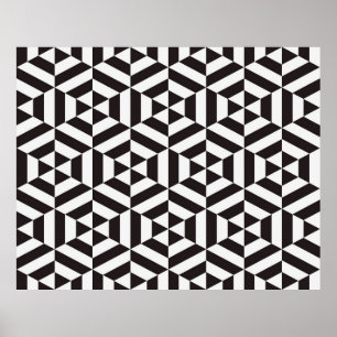 Abstract pattern of geometric hexagon seamless pat poster