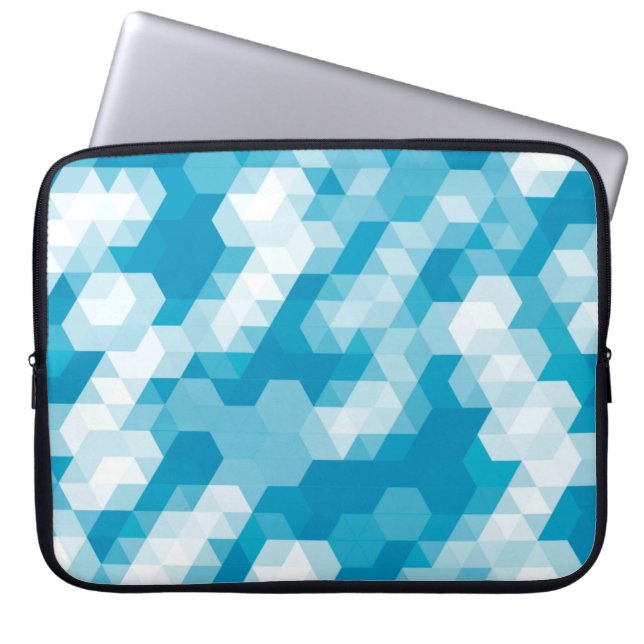 Abstract pattern of geometric shapes backgroundabs laptop sleeve (Front)