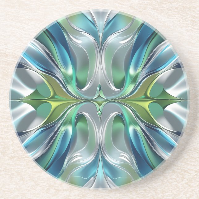 Abstract pattern of water waves coaster (Front)