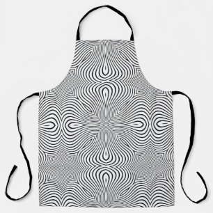 Abstract pattern of wavy stripes or rippled 3D rel Apron