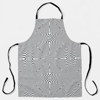 Abstract pattern of wavy stripes or rippled 3D rel Apron