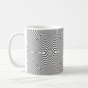 Abstract pattern of wavy stripes or rippled 3D rel Coffee Mug