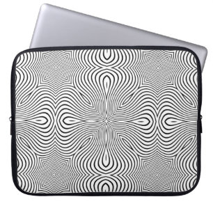 Abstract pattern of wavy stripes or rippled 3D rel Laptop Sleeve