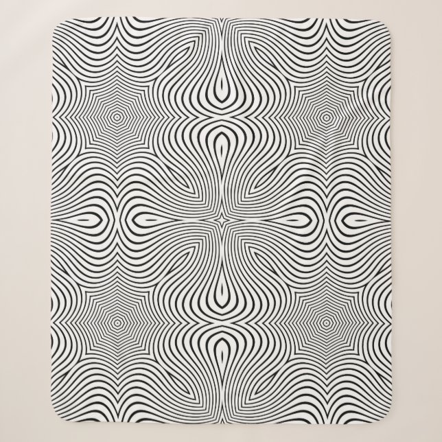 Abstract pattern of wavy stripes or rippled 3D rel Sherpa Blanket (Front)