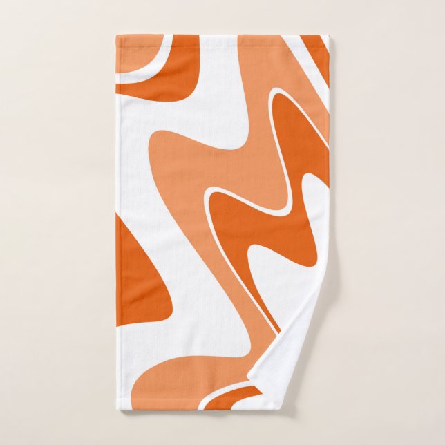 Abstract pattern - orange hand towel (Hand Towel)
