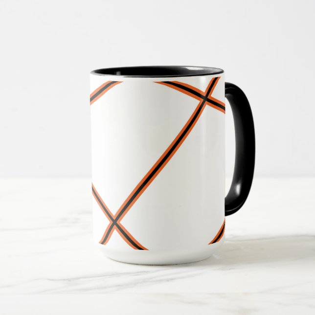Abstract pattern - orange mug (Front Right)