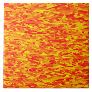 Abstract Pattern Orange Red Yellow Ceramic Tile