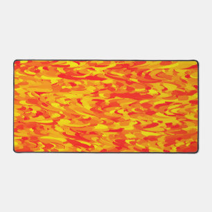 Abstract Pattern Orange Red Yellow Desk Mat