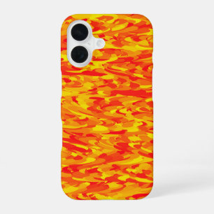 Abstract Pattern Orange Red Yellow iPhone 16 Case