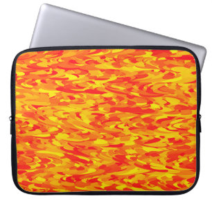 Abstract Pattern Orange Red Yellow Laptop Sleeve