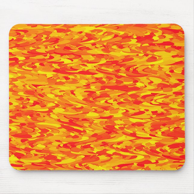 Abstract Pattern Orange Red Yellow Mouse Pad (Front)