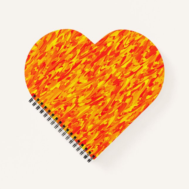 Abstract Pattern Orange Red Yellow Notebook (Front)