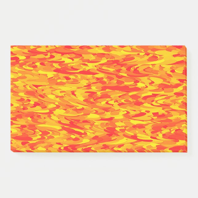 Abstract Pattern Orange Red Yellow Post-it Notes (Front)