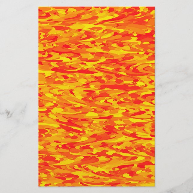 Abstract Pattern Orange Red Yellow Stationery (Front)