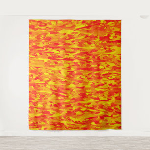 Abstract Pattern Orange Red Yellow Tapestry