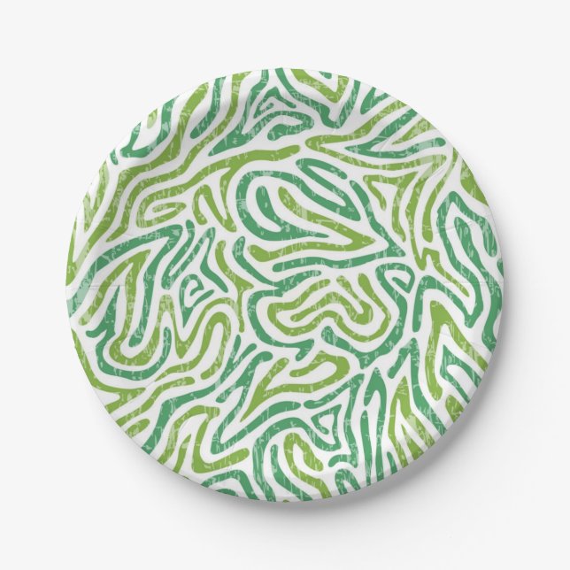 Abstract pattern paper plate (Front)