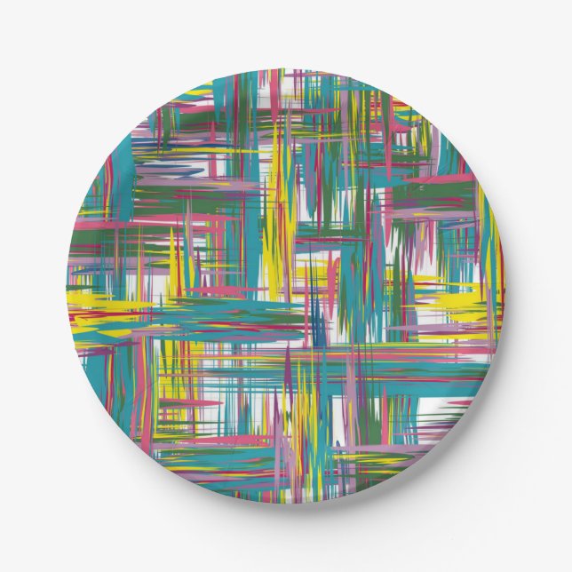 Abstract pattern paper plate (Front)