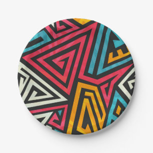 Abstract pattern paper plate