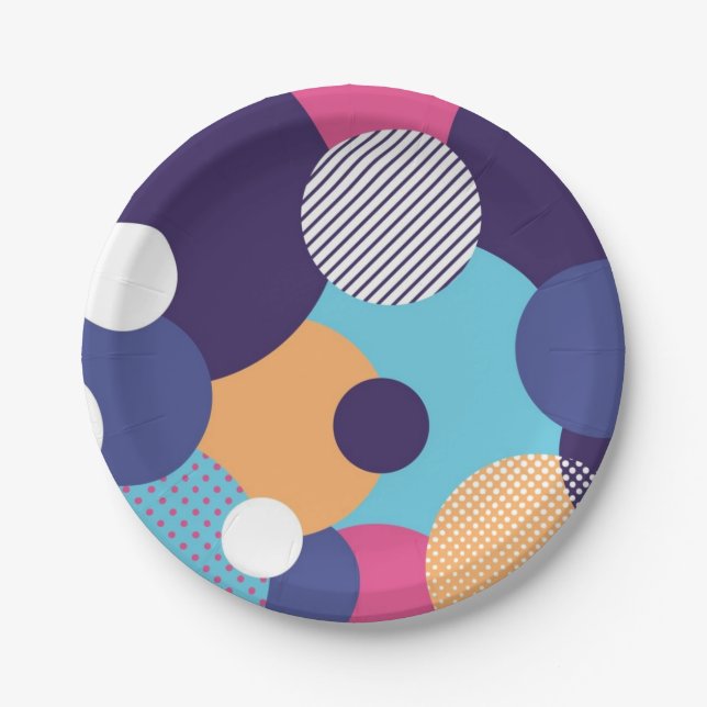 Abstract pattern paper plate (Front)