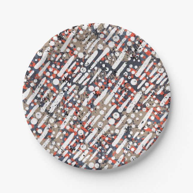 Abstract pattern paper plate (Front)